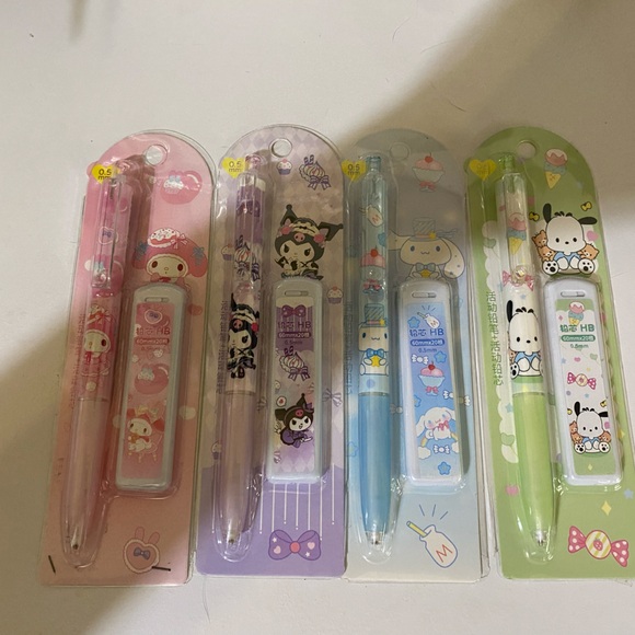 Sanrio Other - A set of 4 Sanrio machanical pencils - Pink, Purple, Blue, Green